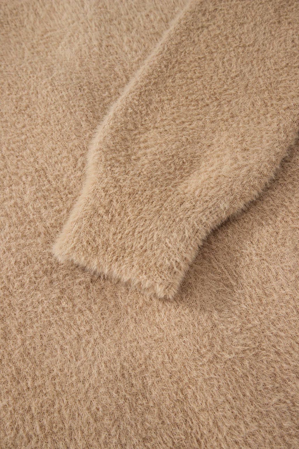 White Fuzzy Buttoned Front Midi Solid Cardigan