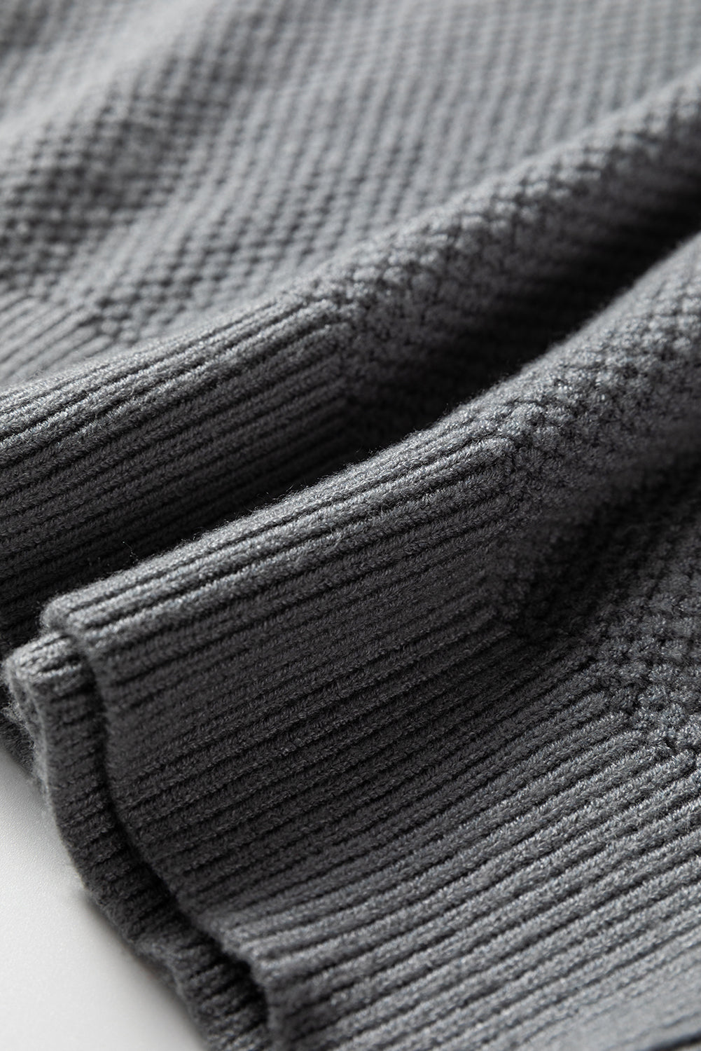 Parchment Color Block Knit Striped Sleeve Detail Casual Sweater