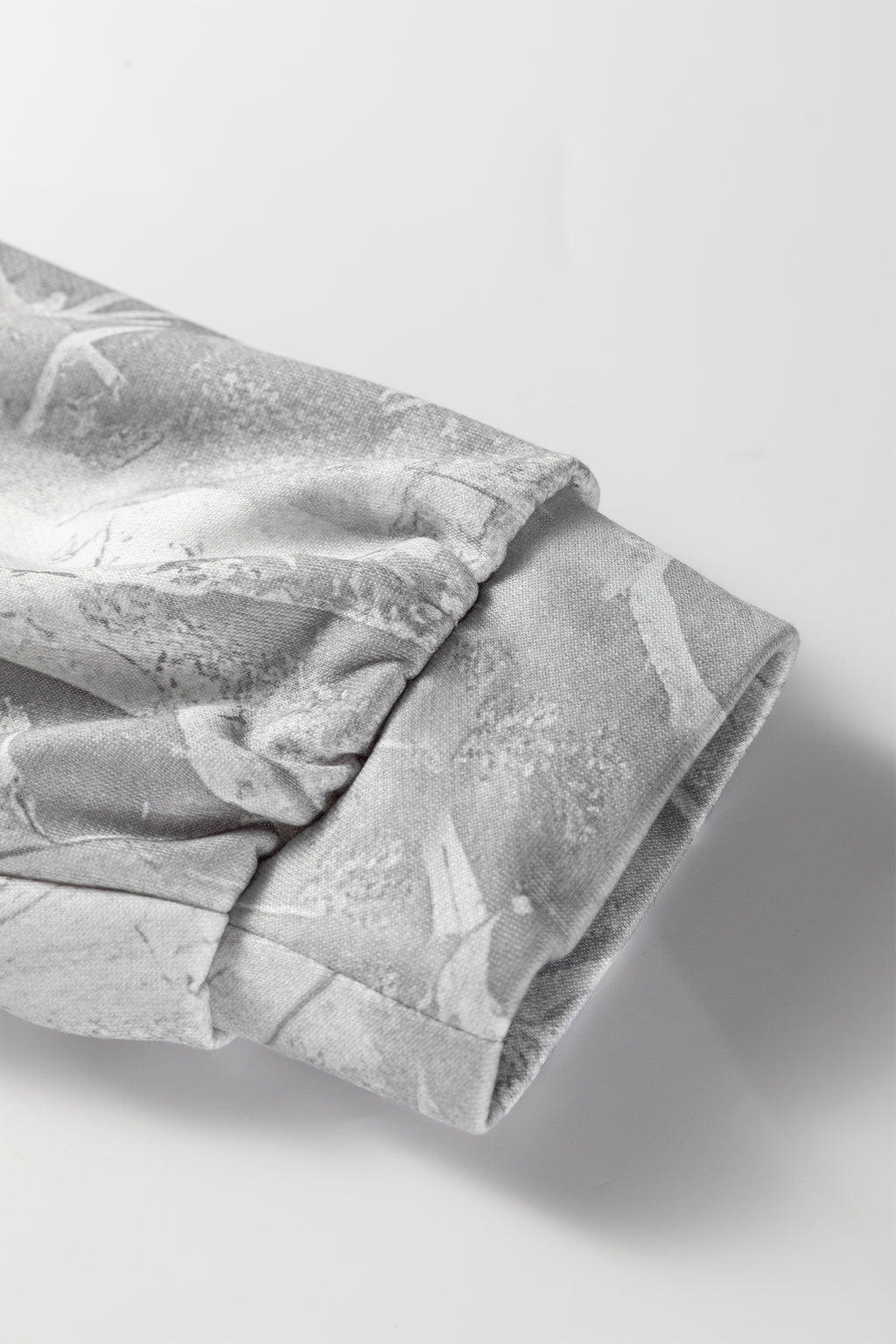 Gray Plus Size Camouflage Woodland Print Oversized Sporty Hoodie