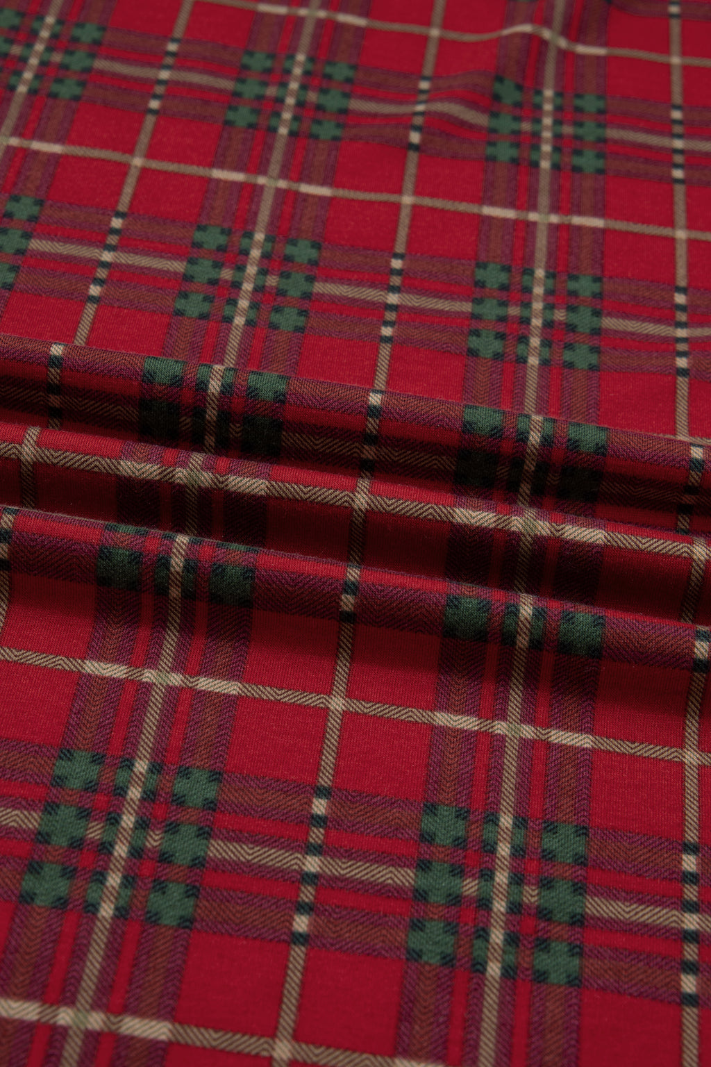 Red Plus Size Plaid Short Sleeve Shirt Loose Pants 2pcs Pajama Set