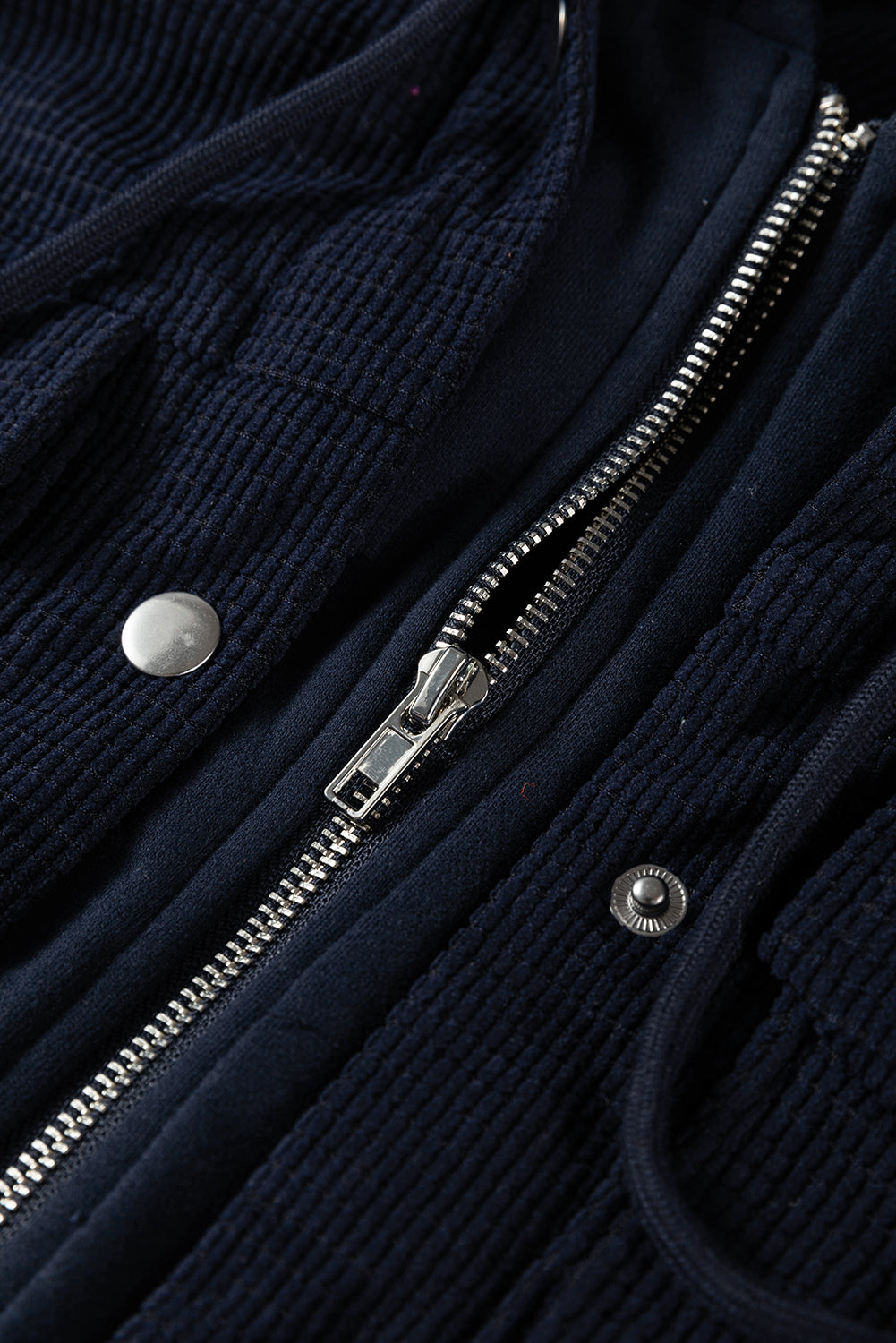 Beige 2 in 1 Thermal Knit Textured Hooded Jacket