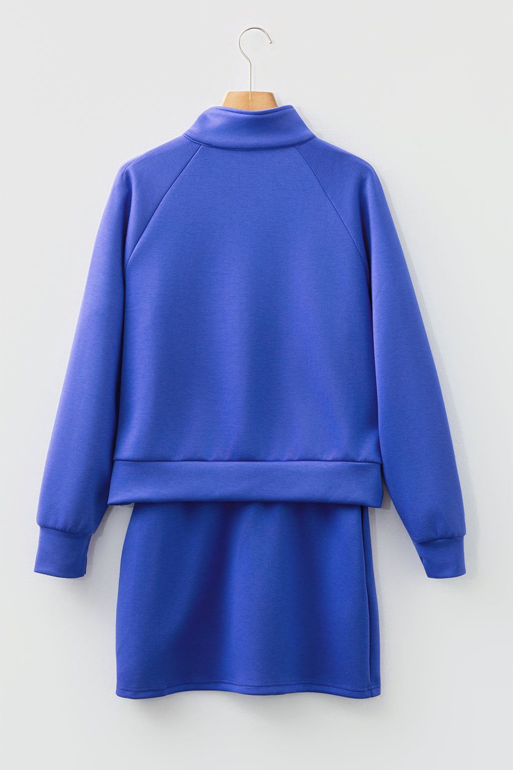 Wisteria Half Zip Sporty Pullover Mini Skirt 2pcs Outfit