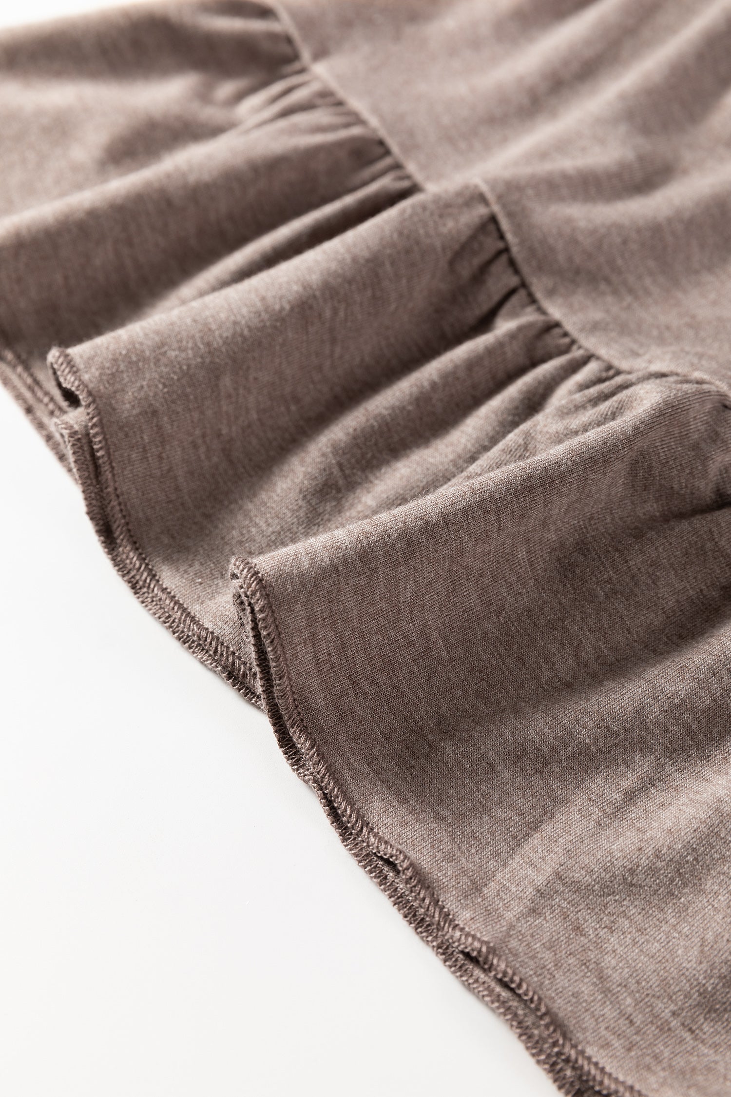 Black Ruffled Wide Leg Pull On High Waist Pants with Pockets