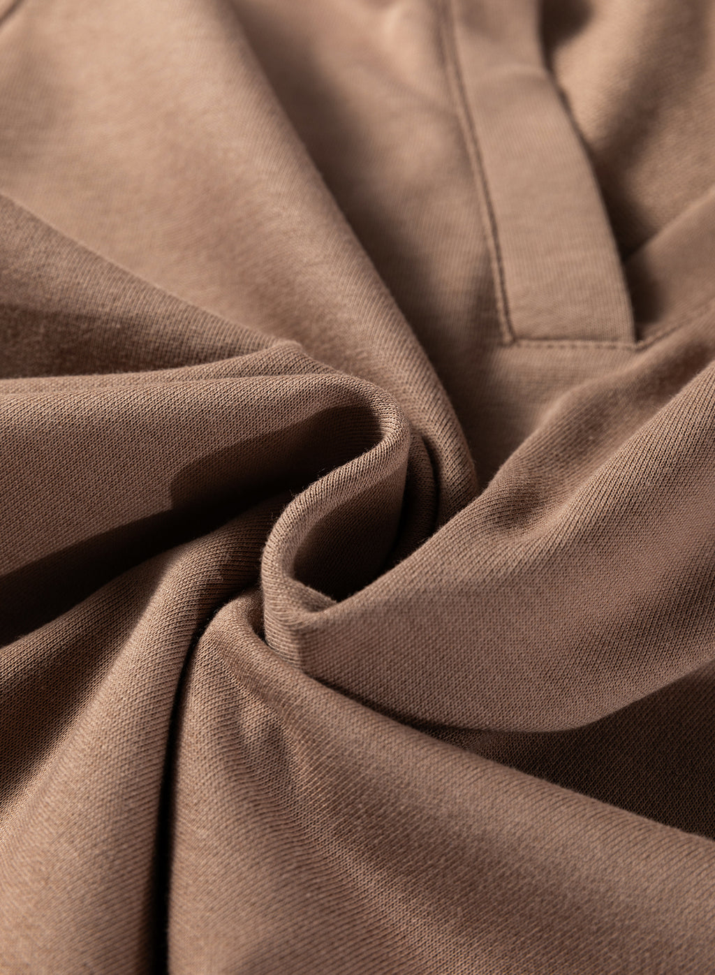 Light Grey Polo Collar V Neck Pullover and Drawstring Sweatpants Set