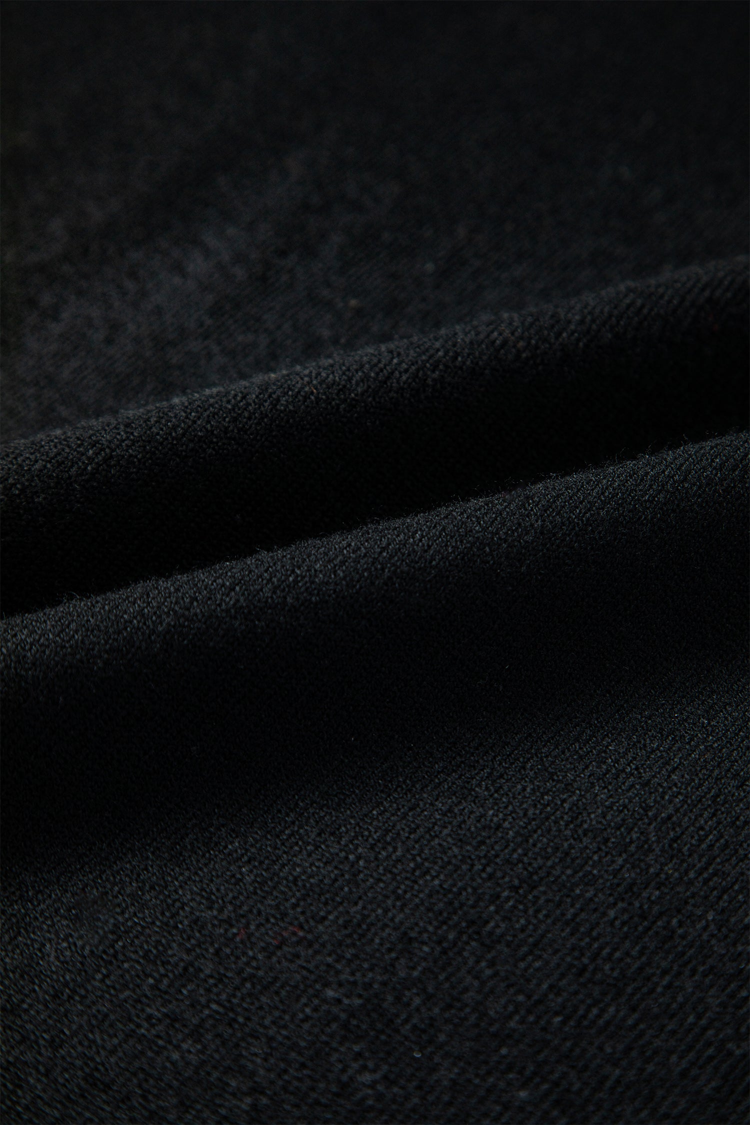 Black Asymmetric Neck Batwing Sleeve Shift Mini Sweater Dress