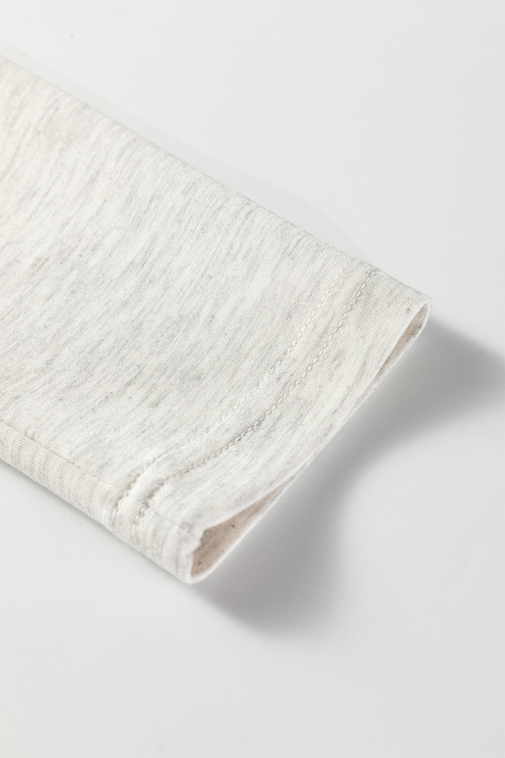 Light Grey Long Sleeve High Neck Slim Top Smocked Waist Central Seam Pants Set