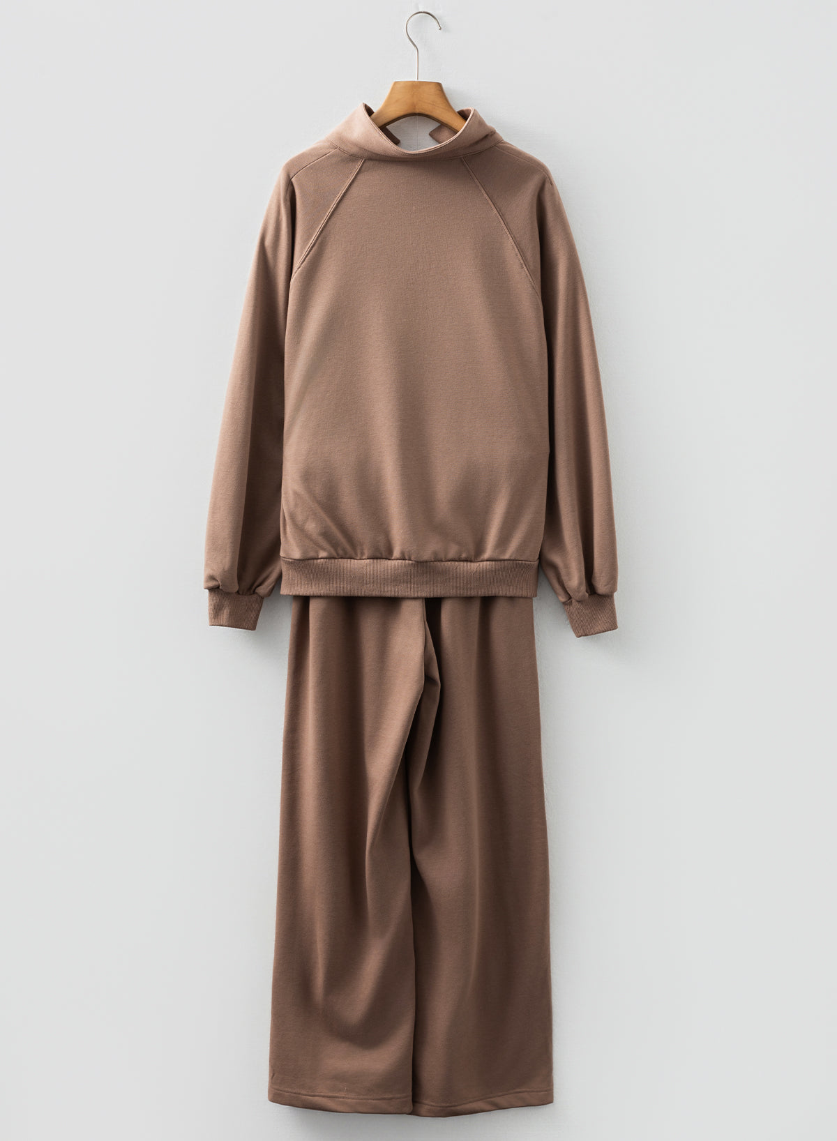 Light Grey Polo Collar V Neck Pullover and Drawstring Sweatpants Set